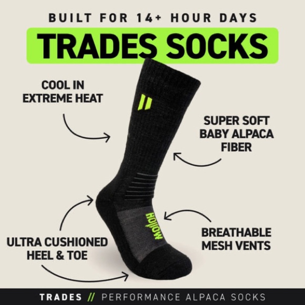 Hollow Trade Sock pack of 2